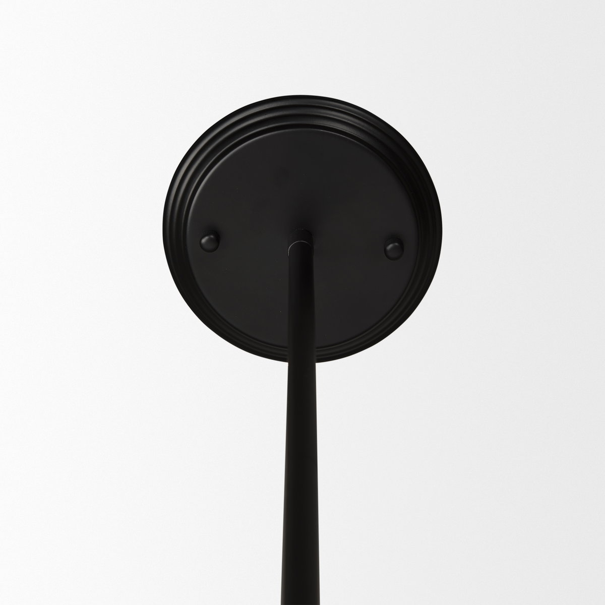 Farrah Frosted Glass Globe set in Matte Black Metal Pendant Ceiling Light, by Mercana, 17.71" length x 11.81" width x 45.27" height View 6