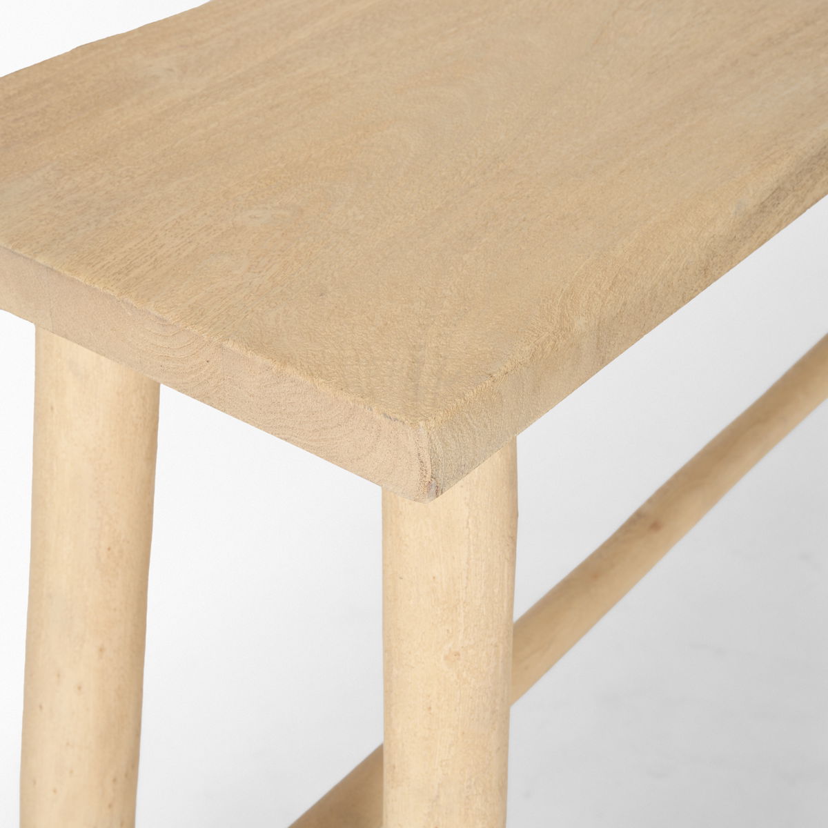 Sekou Light Brown Wooden Craftsman Console Table, by Mercana, 66" length x 16" width x 30.75" height View 8