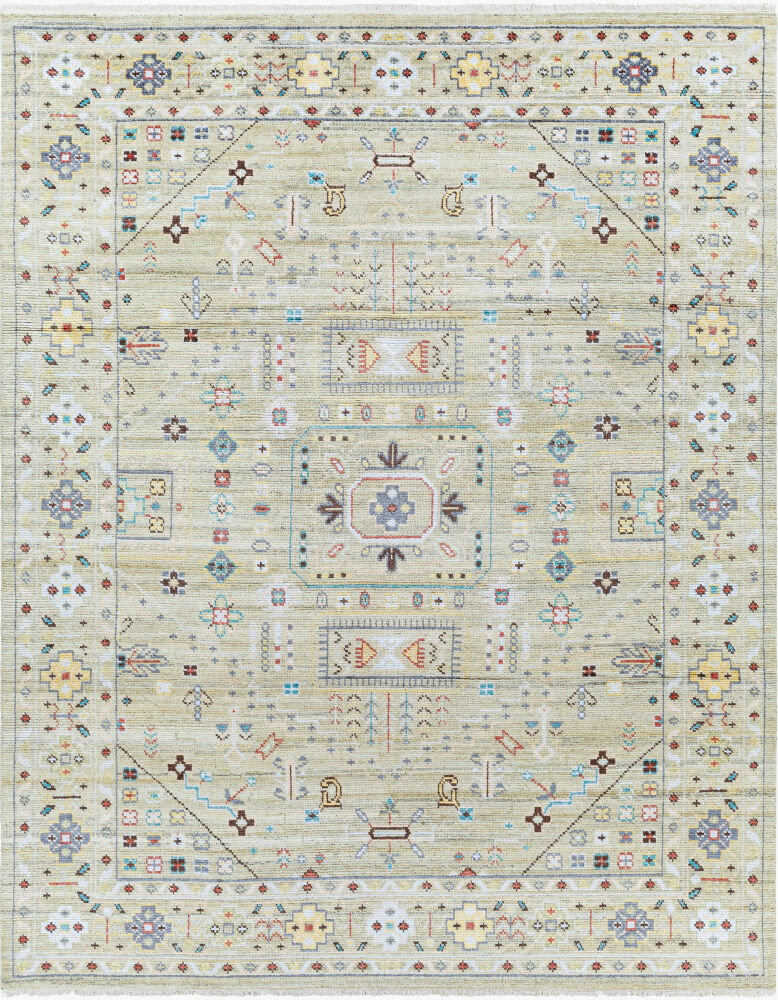 Kushal Handmade Rug, by Surya, 1'6" length x 1'6" width