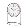 Aurus Matte Gray Metal Table Clock, by Mercana, 7.87" length x 4.72" width x 12.4" height thumbnail 1