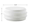 Winded Outdoor White Coffee Table, Furniture by Uttermost, 36" width x 16" height x 36" depth thumbnail 3