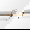 Colburne Cream Fabric with Brown Wood Bench thumbnail 5