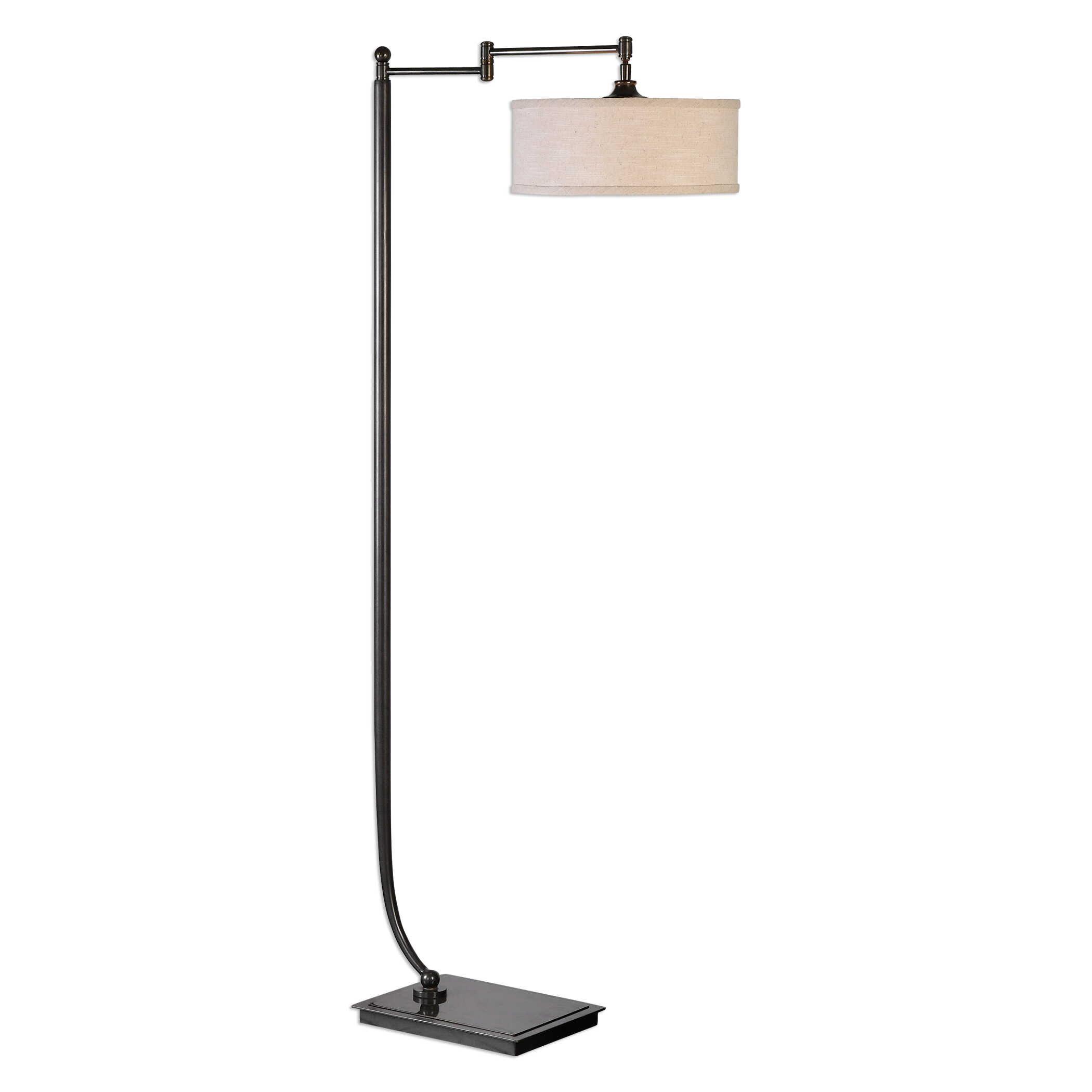 Lamine Dark Bronze Floor Lamp, by Uttermost, 25.5" width x 62.75" height x 13.5" depth View 1
