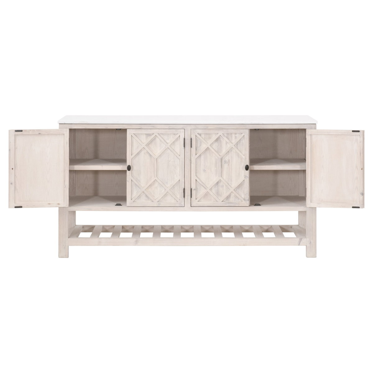 Willow Media Sideboard, Cabinets & Sideboard by Essentials for Living, 67" width x 35.75" height x 18.25" depth View 2