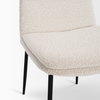 Eve Curved Back Dining Side Chair | Cream Boucle with Black Metal, Dining Chair by Mercana, 24.5" length x 19.5" width x 33.5" height thumbnail 12