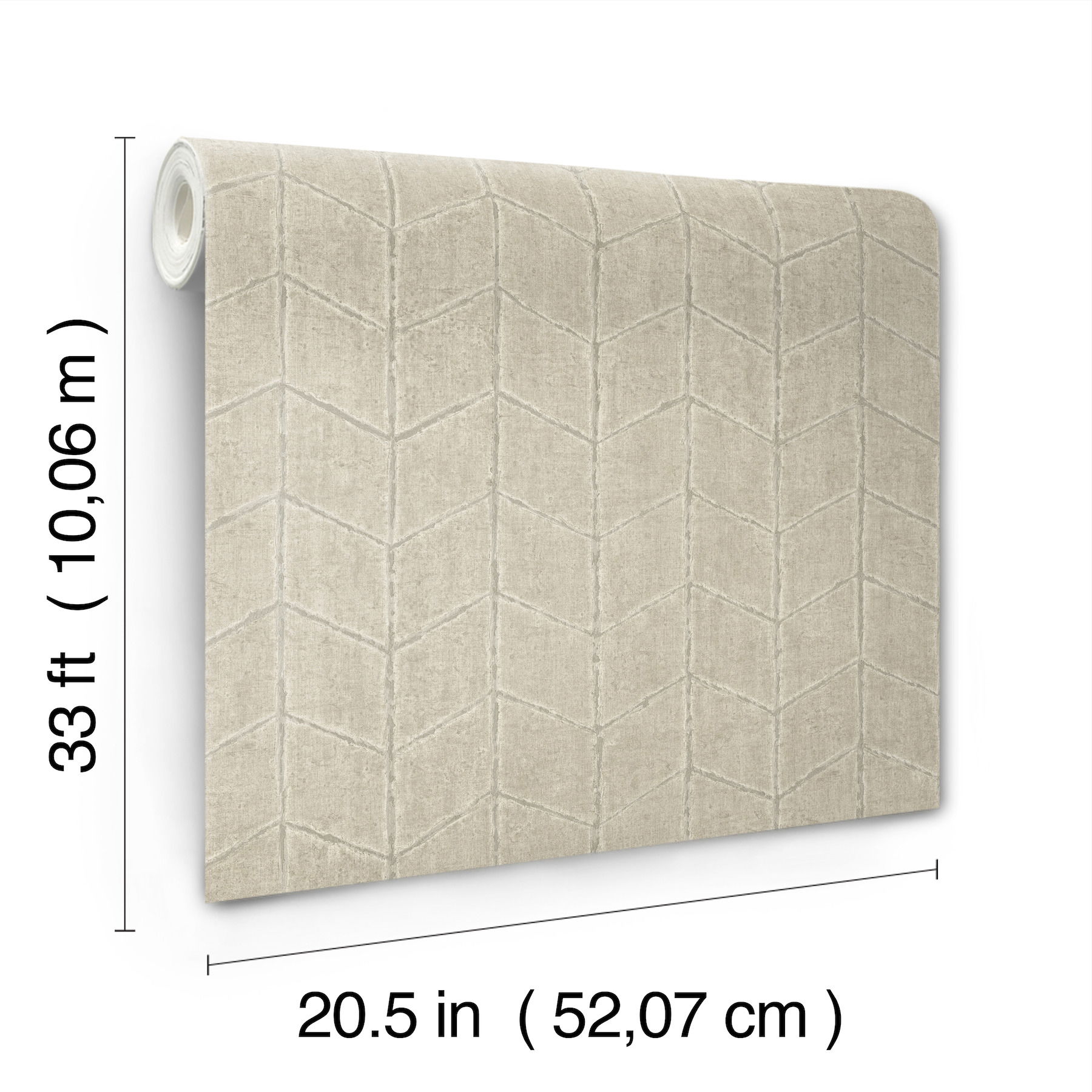 Flatiron Geometric Taupe Wallpaper large image 