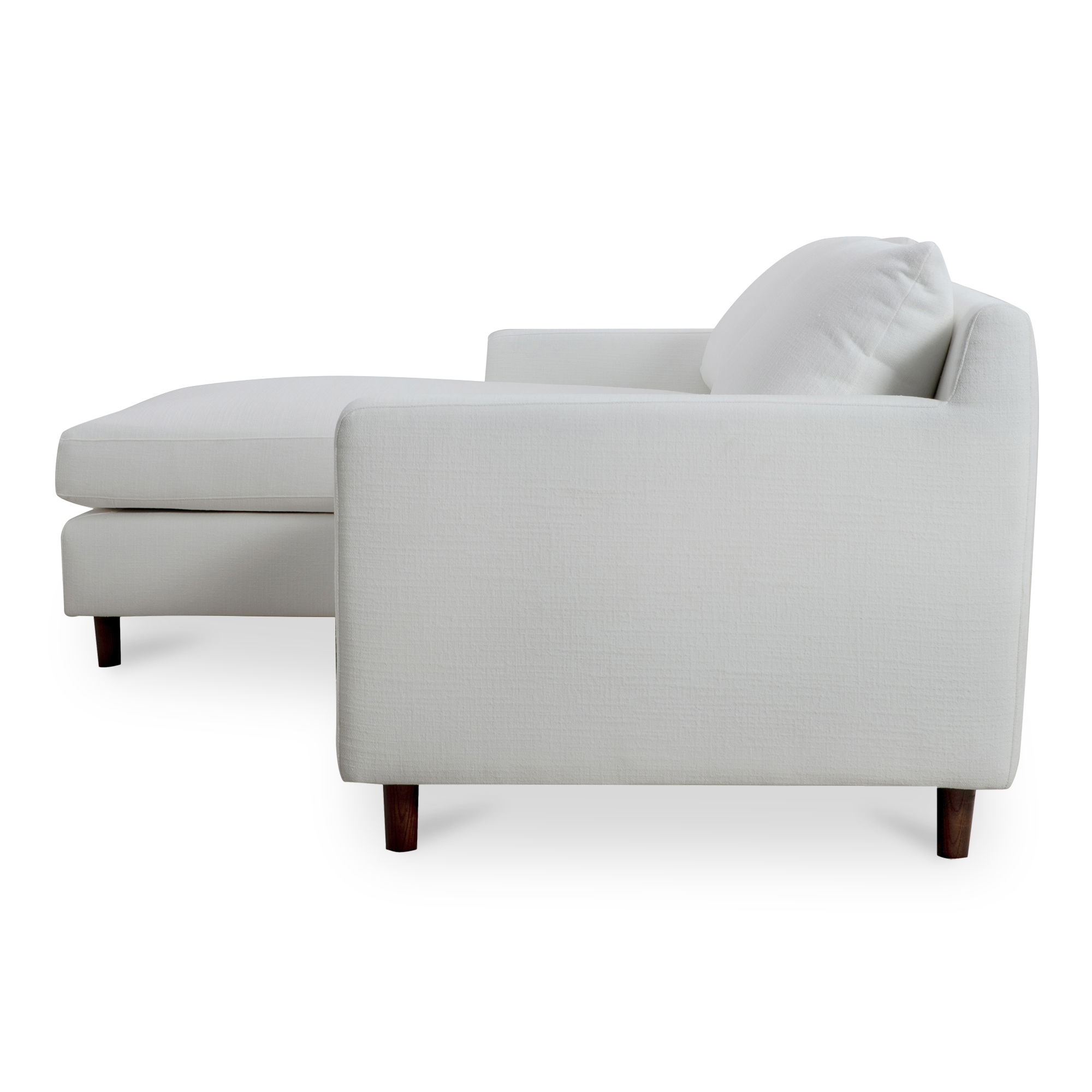 Hutton Left Sectional White, Sectional Sofa by Moe's Home, 100" width x 36.2" height x 29.8" depth View 3