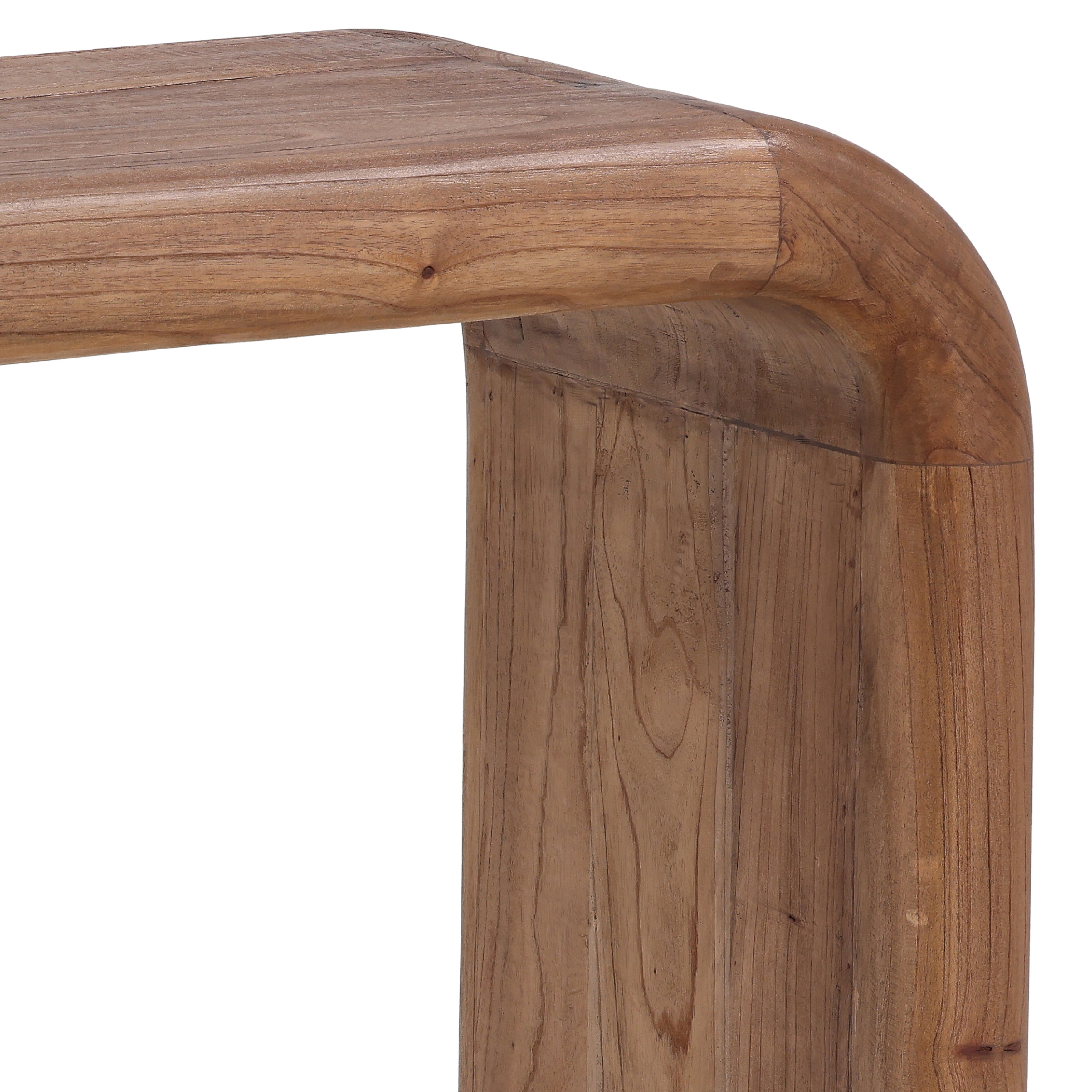 Wynne Console Table Brown, by Dovetail, 64.76" width x 30.5" height x 15.93" depth View 5