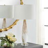 Lyra White & Gold Table Lamp, by Uttermost, 15" width x 28.5" height x 15" depth thumbnail 4
