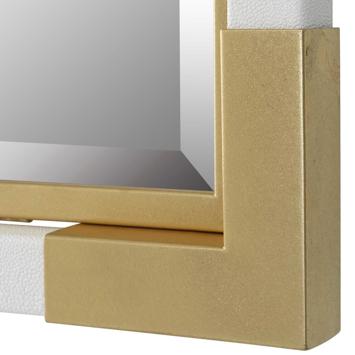 Malik White & Gold Mirror, by Uttermost, 26.25" width x 38.12" height x 1.87" depth View 6