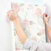 Watercolor Roses Coral Wallpaper thumbnail 3