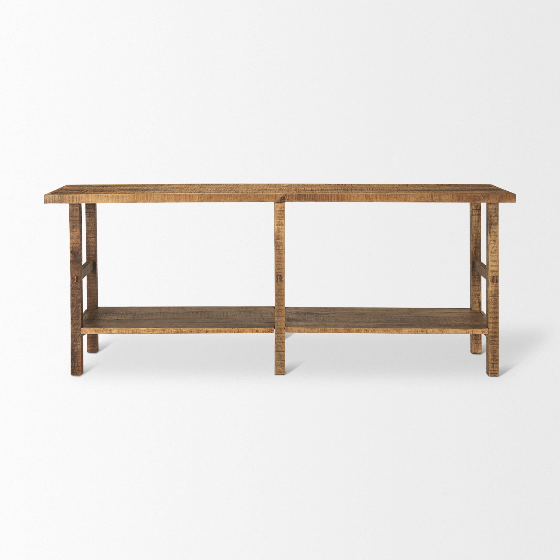 Rosie Large Brown Wood Console Table large image 