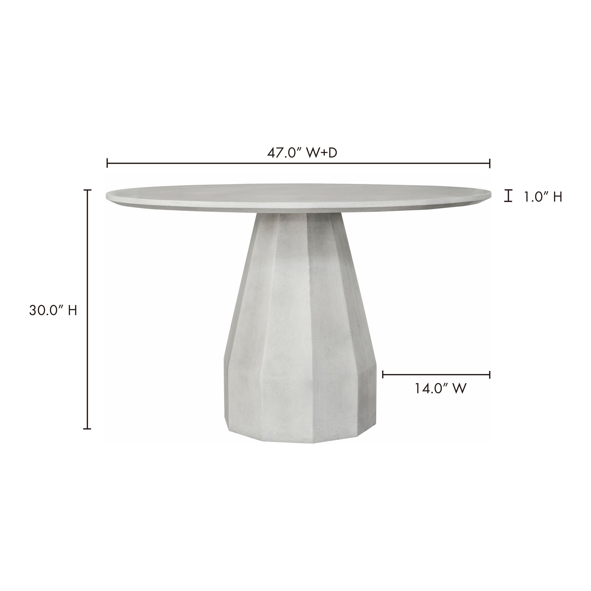 Templo Outdoor Dining Table Antique White large image 