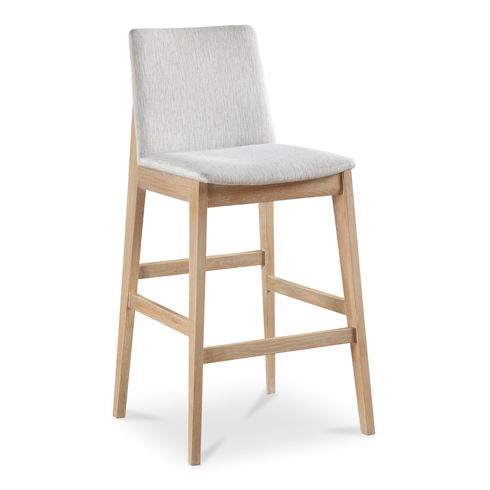 Deco Oak Barstool Light Grey