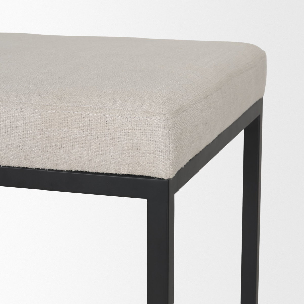 Frodo Backless 26.5in Seat Counter Stool | Counter White Fabric, Counter & Bar Stool by Mercana, 16.5" length x 16.5" width x 26.5" height View 11