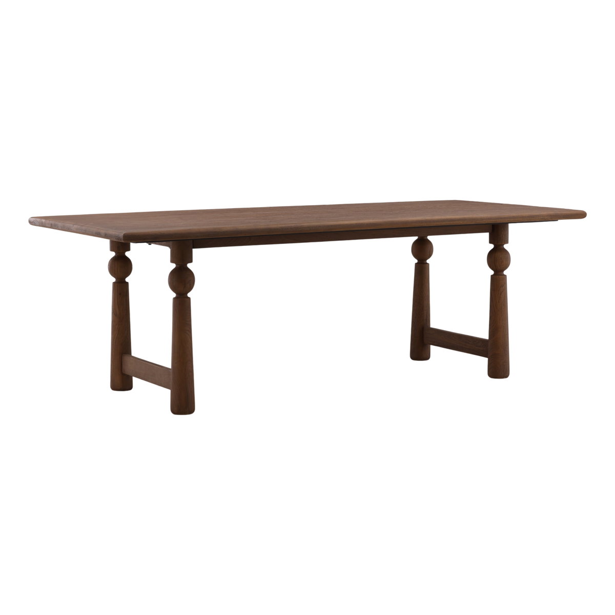 Nethan Dining Table Brown, by Dovetail, 90" width x 30" height x 40" depth View 1