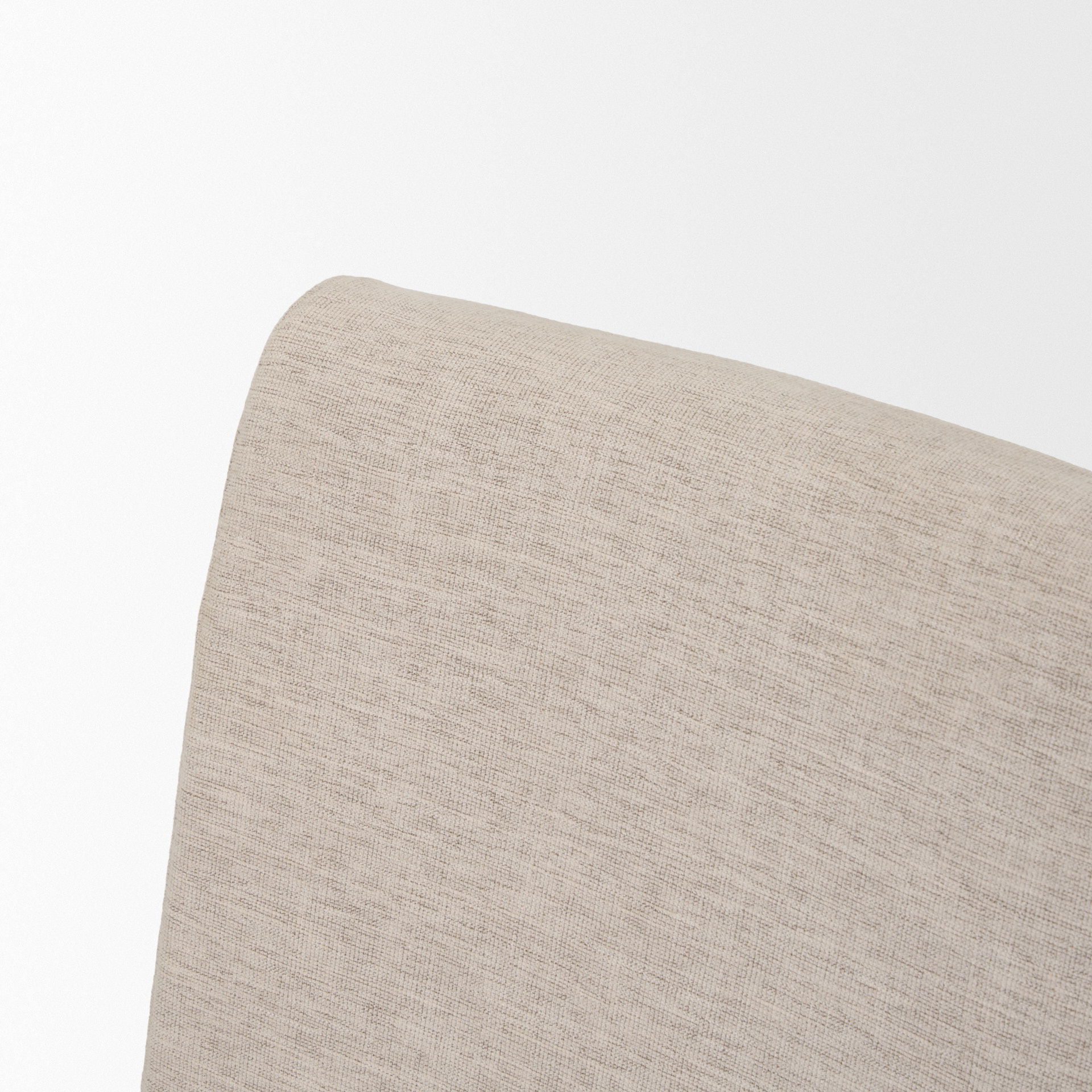 Whitley Oatmeal Performance Fabric with Oak Wood Dining Chair, by Mercana, 19.25" length x 24" width x 35" height View 8