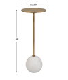 Gimlet White Drink Table, Side & End Table by Uttermost, 8.5" width x 22" height x 8.5" depth thumbnail 3