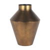 Perrin Large Brushed Gold Metal Decorative Vase, by Mercana, 9.5" length x 9.5" width x 13.25" height thumbnail 1