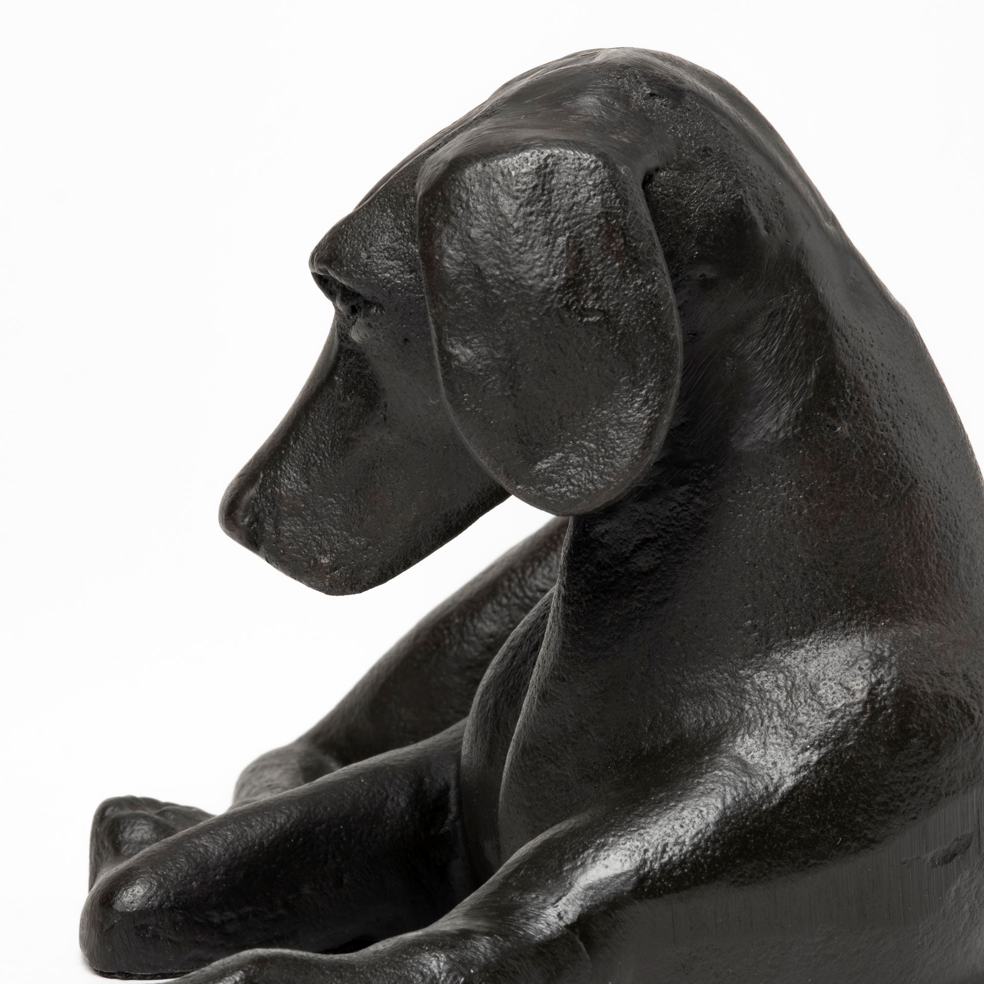Czar 11L x 7W Black Metal Labrador Retriever large image 