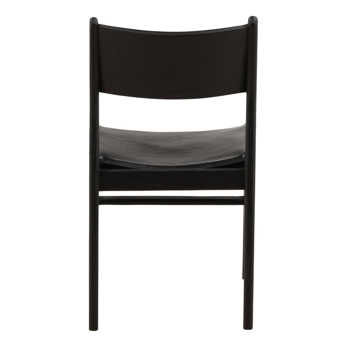 Leander Dining Chair Set of 2 Black, by Dovetail, 19.5" width x 34.52" height x 25.19" depth View 4