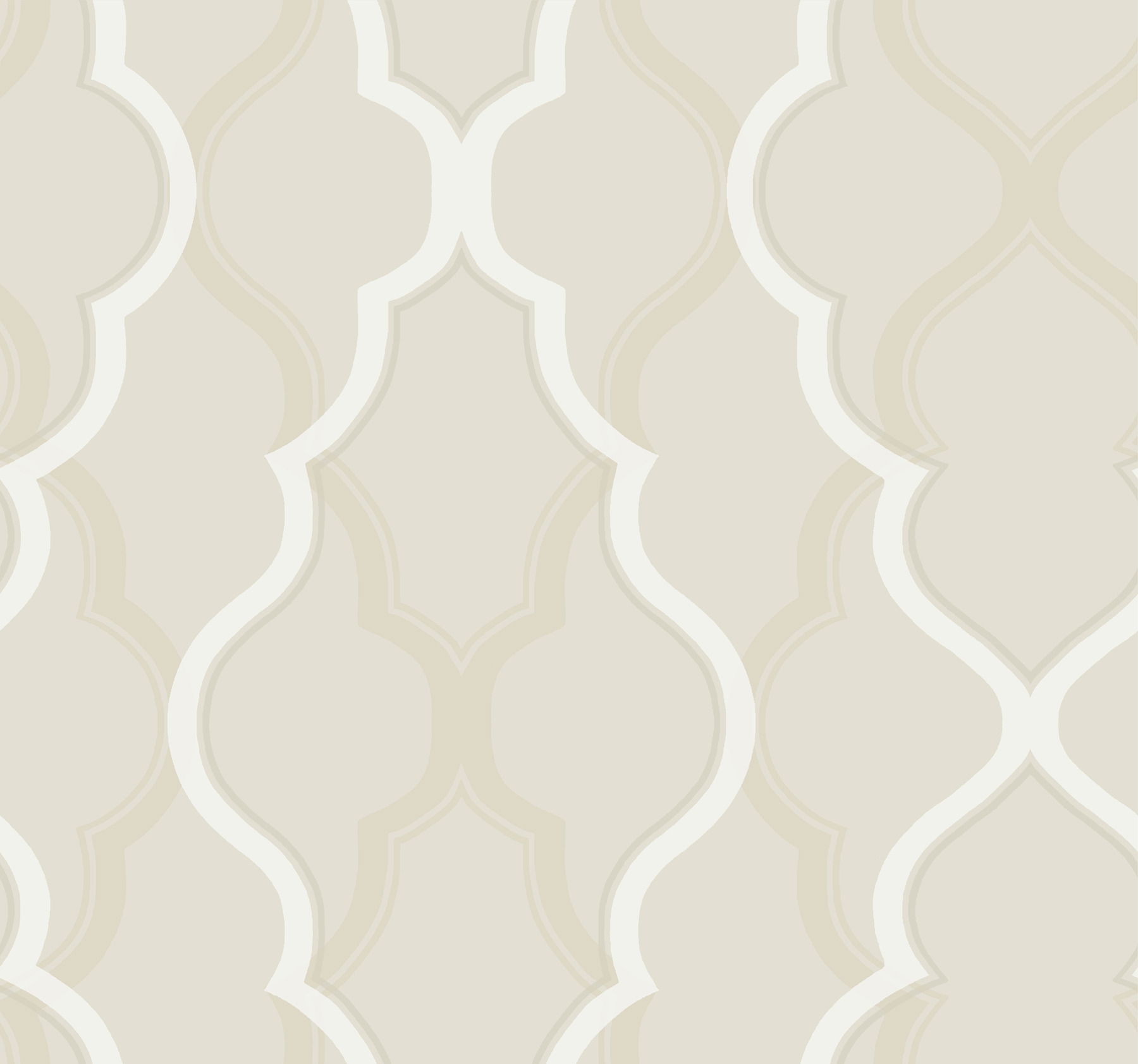 Double Damask Beige Wallpaper, by York Wall, 27' length x 2'3" width x 0.02" depth View 1