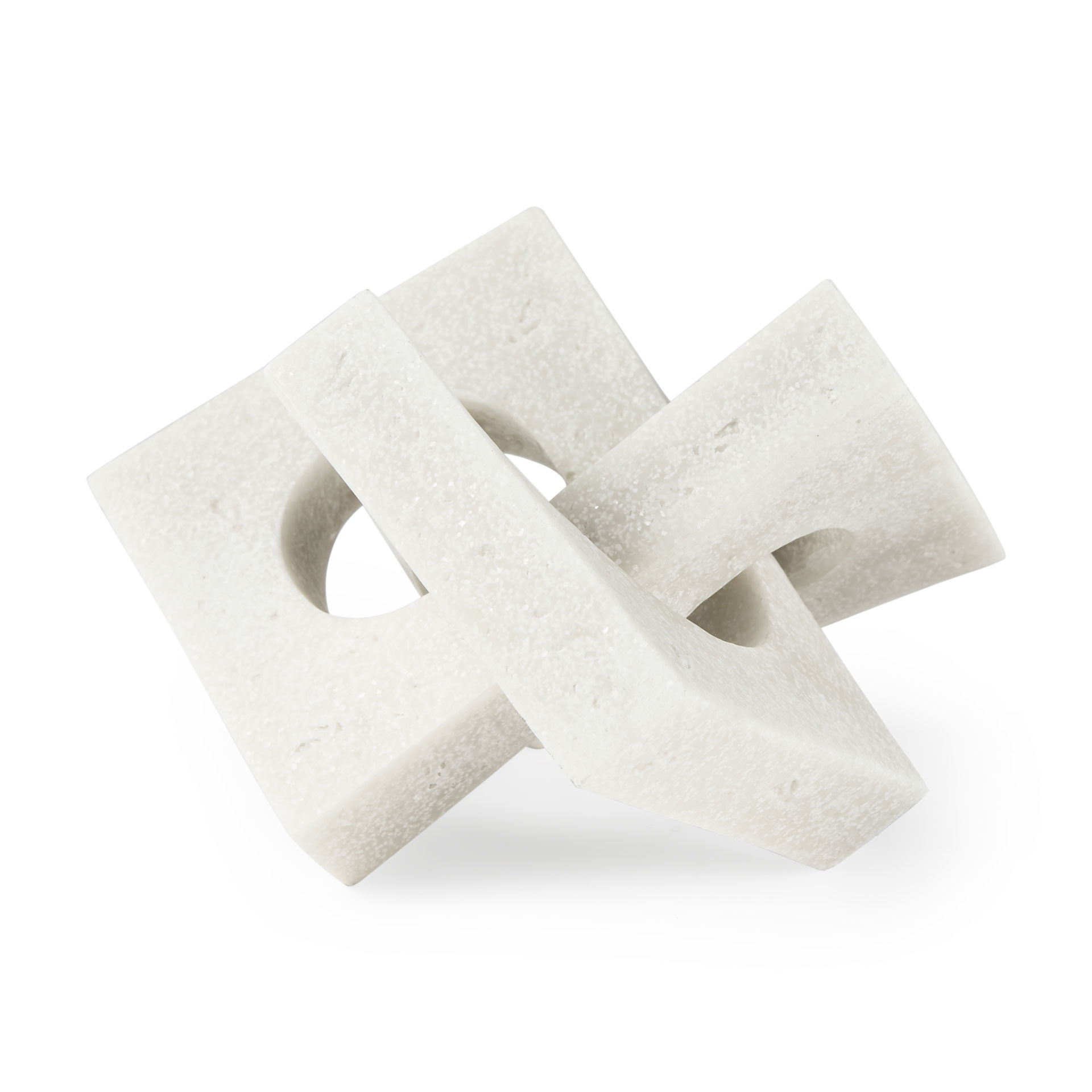 Linx  Small Granite Resin Sculpture Decorative Object, by Mercana, 7.95" length x 7.95" width x 5.32" height View 1