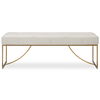 Swale Ivory Leather Bench thumbnail 0