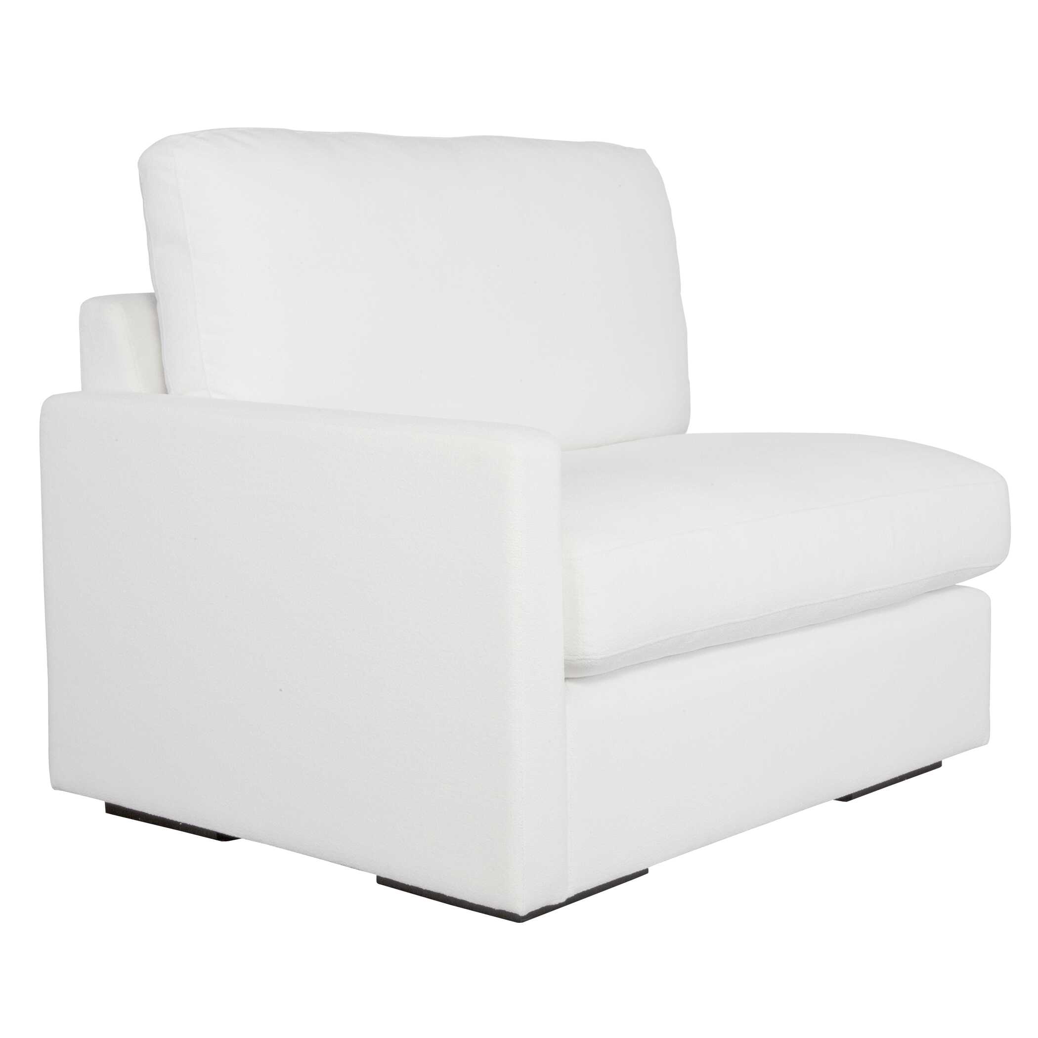 Refuge Arctic White Left Arm Facing Sofa, Furniture by Uttermost, 43.25" width x 30" height x 37.5" depth View 4