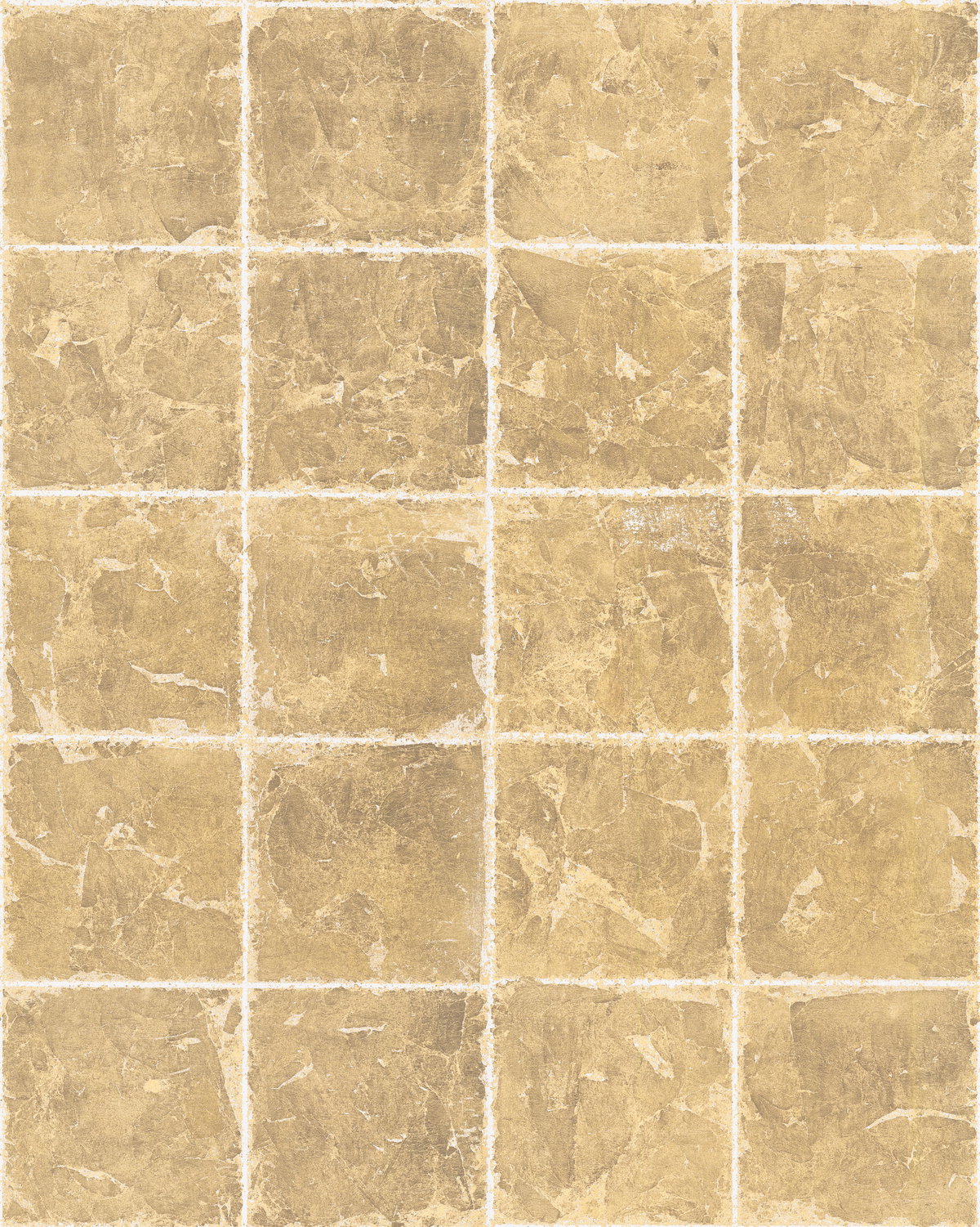 Metal Leaf Squares Gold Wallpaper, by York Wall, 24' length x 3' width x 0.02" depth