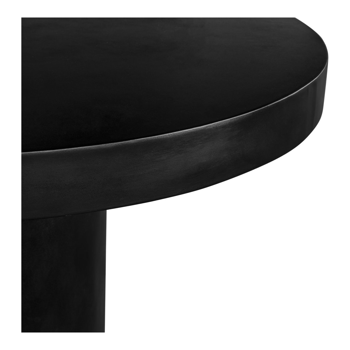 Cassius Round Outdoor Dining Table Black, Outdoor Table by Moe's Home, 3'11" width x 2'6.5" height x 3'11" depth View 2