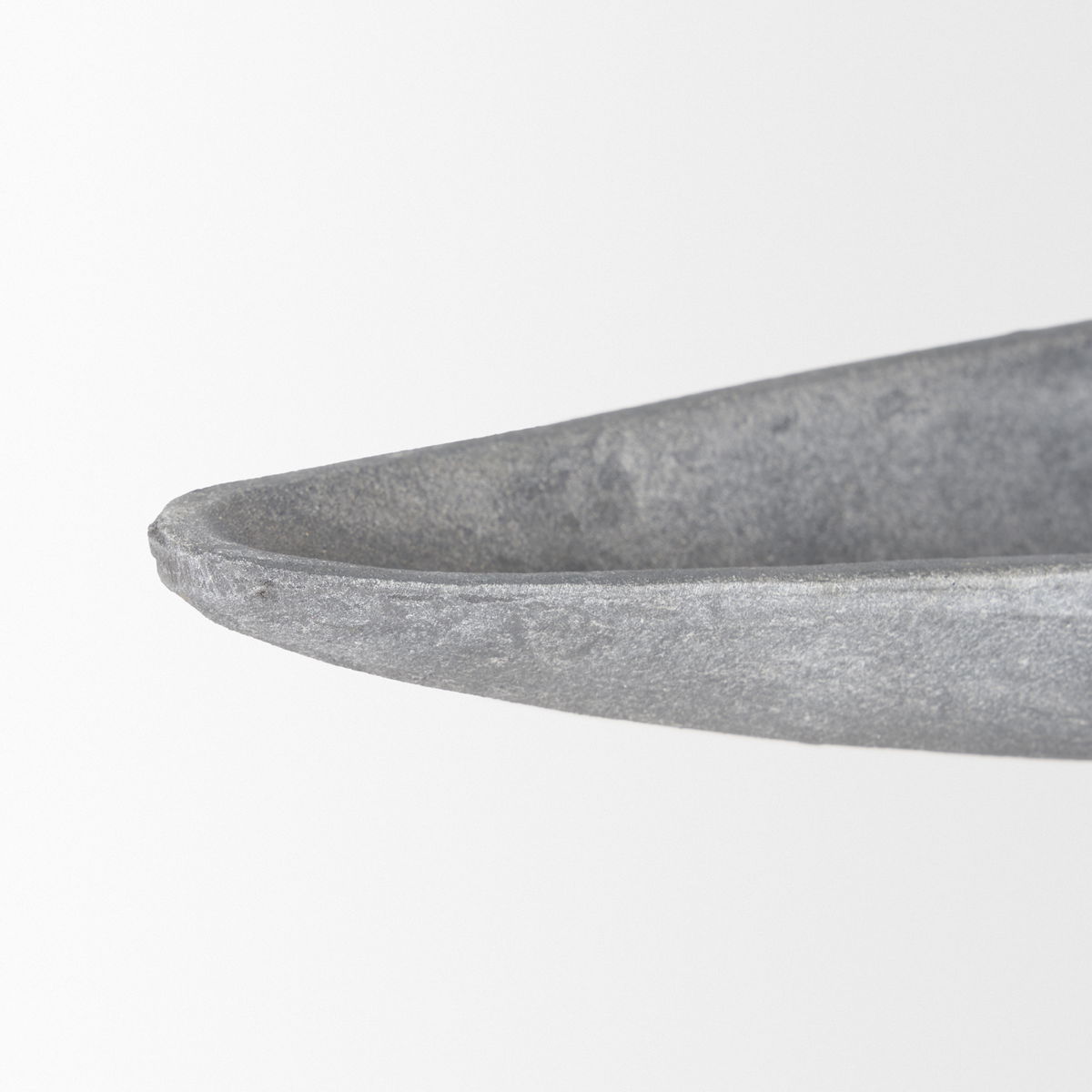 Piero Small Concrete Finished Metal Decorative Bowl, by Mercana, 31.5" length x 5" width x 4" height View 6