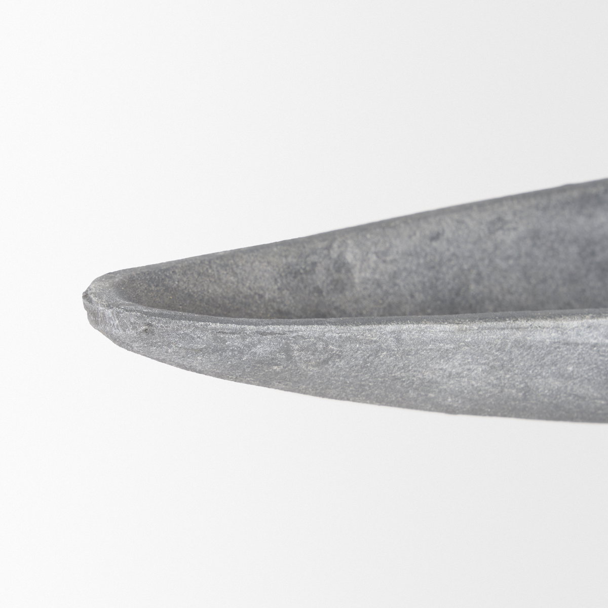 Piero Small Concrete Finished Metal Decorative Bowl, by Mercana, 31.5" length x 5" width x 4" height View 6