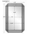 Amherst Black Iron Mirror, by Uttermost, 23.75" width x 36.5" height x 1.5" depth thumbnail 3