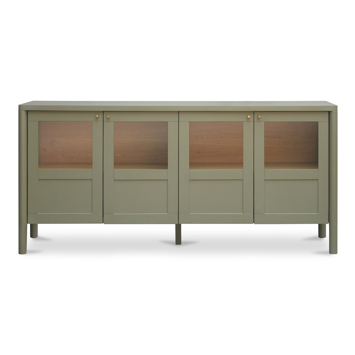 Hannah Sideboard Green, Cabinets & Sideboard by Moe's Home, 72.8" width x 34.4" height x 20.1" depth View 1