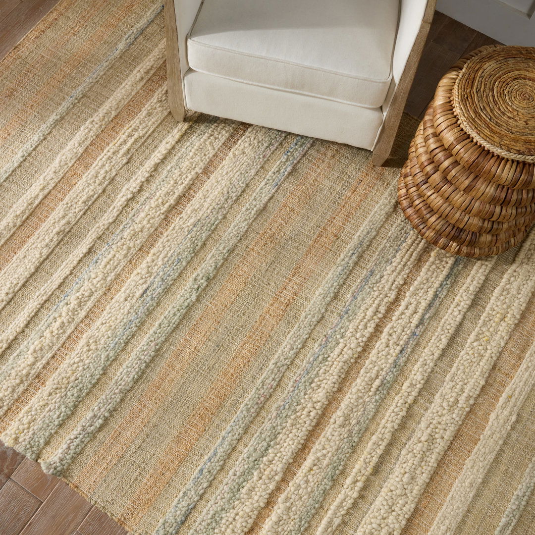Hand Knotted Jute/Wool Area Rug in Brown large image 