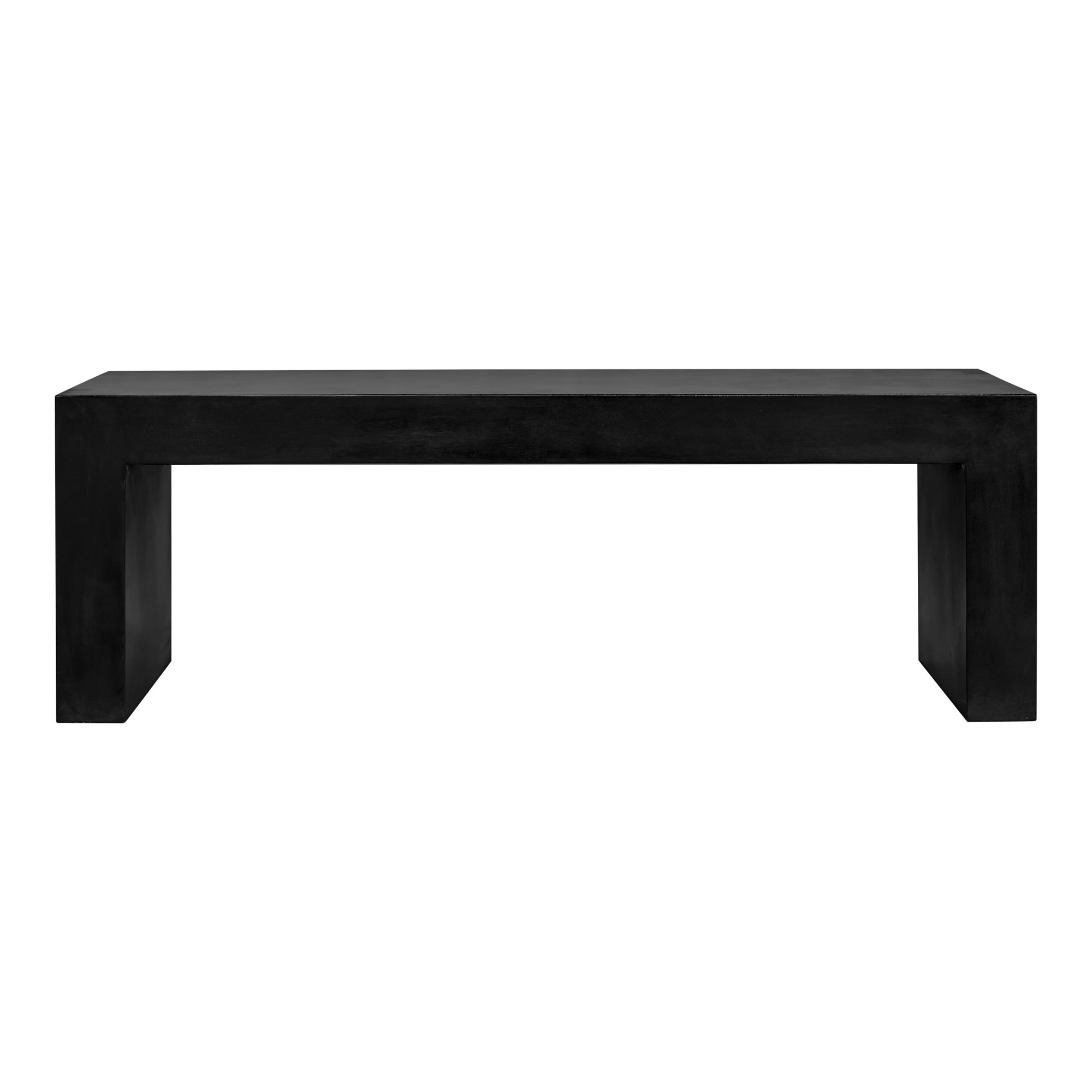 Lazarus Outdoor Bench Black, Benche by Moe's Home, 55.25" width x 18.5" height x 15.75" depth View 1