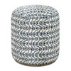 Cas Blue Fabric Ottoman, by Uttermost, 17" width x 18" height x 17" depth thumbnail 1