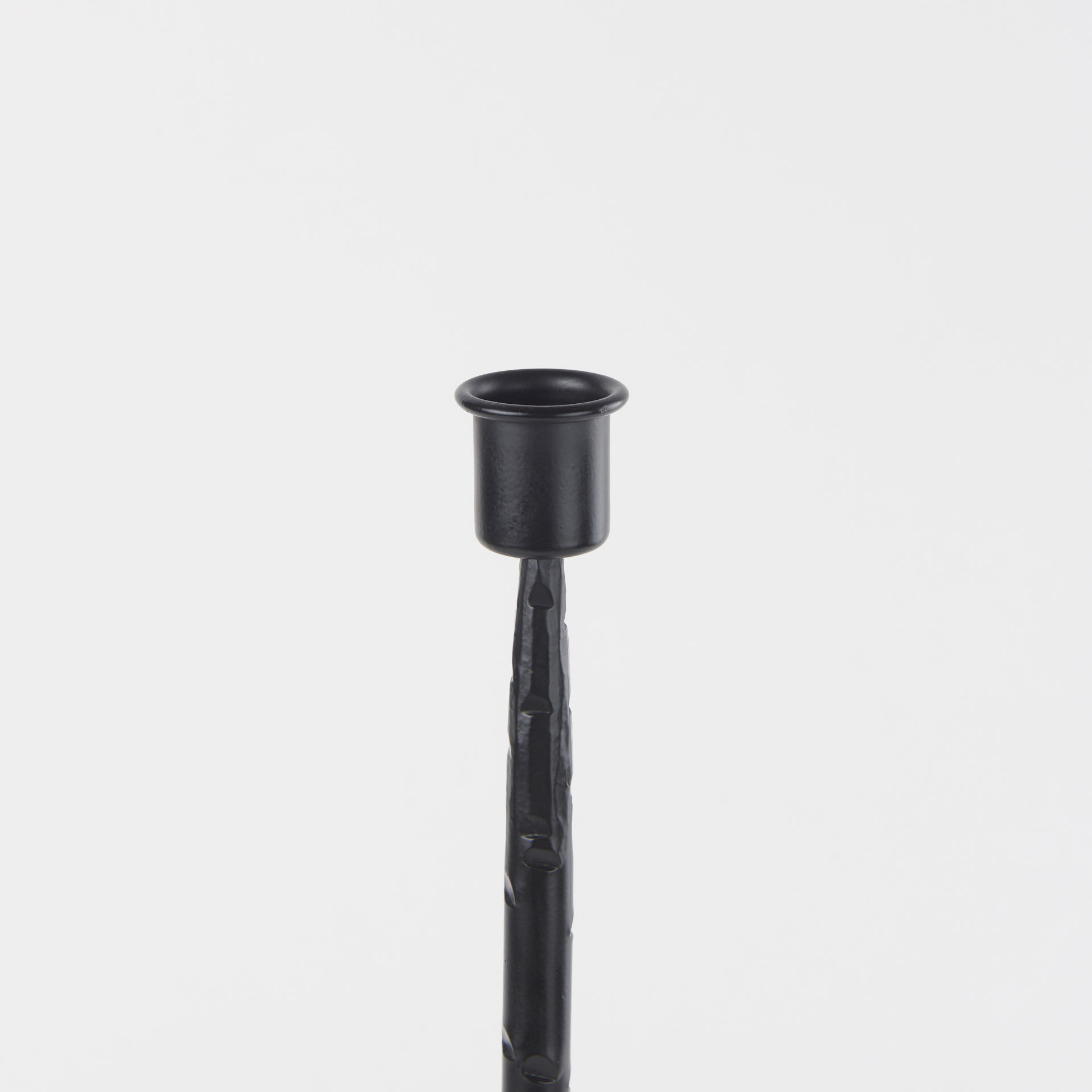 Porter  Medium Black Iron Candle Holder large image 