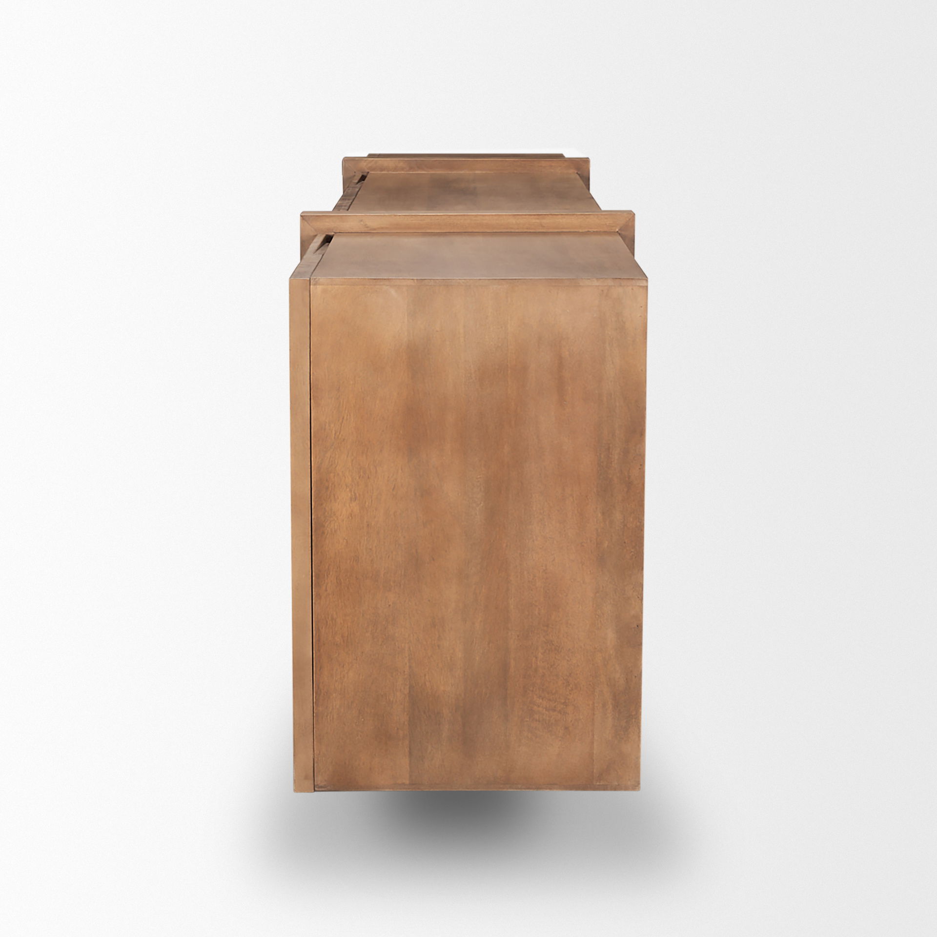 Eula Medium Brown Wood 4-Door Sideboard large image 