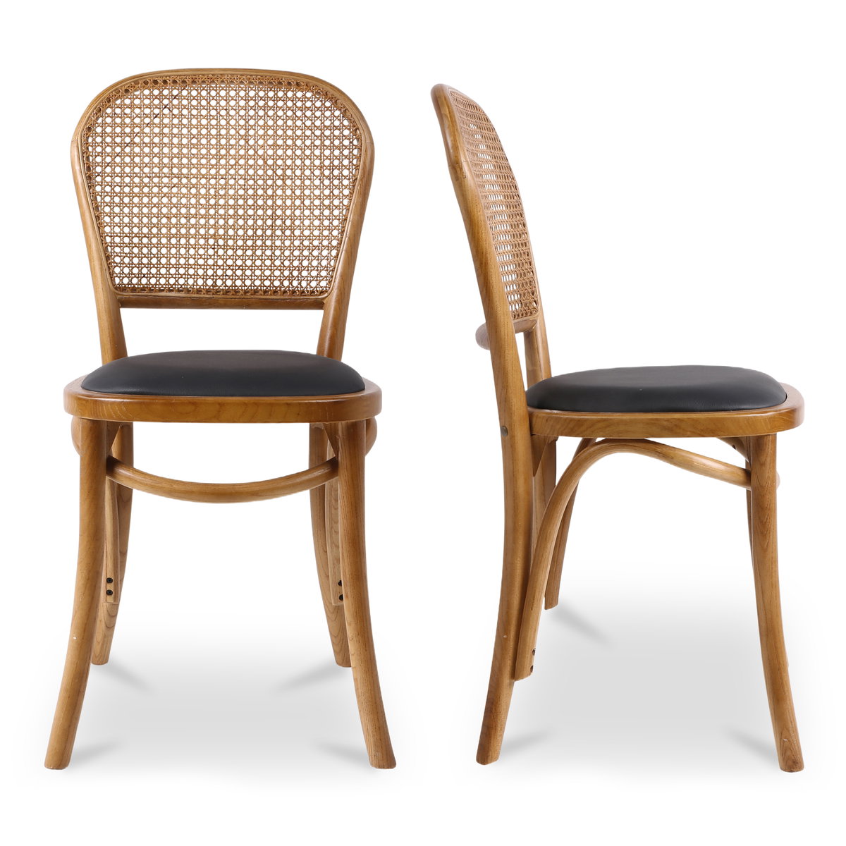 Bedford Dining Chair Light Brown - Set Of Two, by Moe's Home, 16" width x 34" height x 16" depth View 4