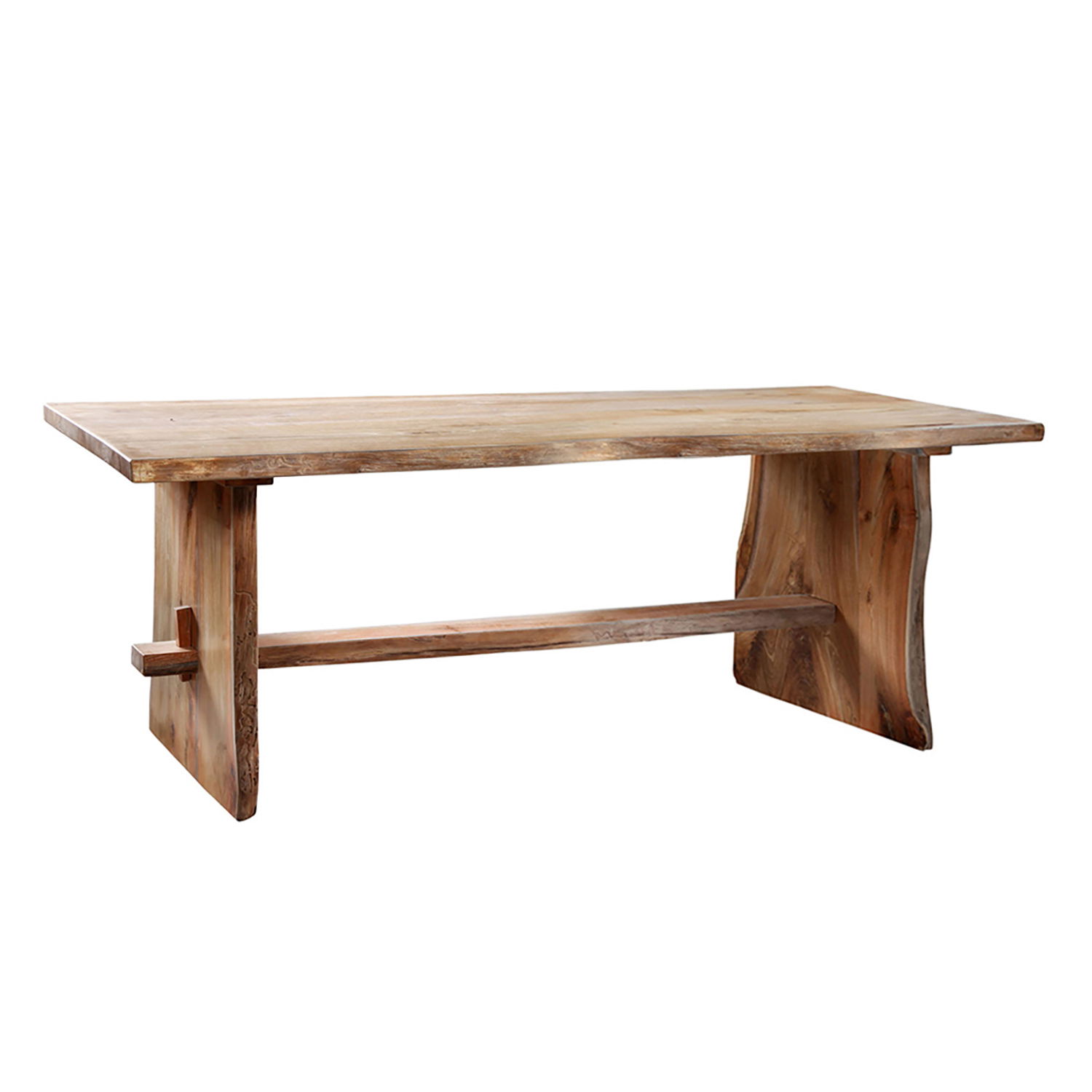 Solid Teak Live Edge Table, Dining Table by Dovetail, 86.5" width x 30.9" height x 41" depth