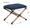 Firth Small Navy Fabric Bench, Benche by Uttermost, 23.75" width x 20.25" height x 16.75" depth thumbnail 3