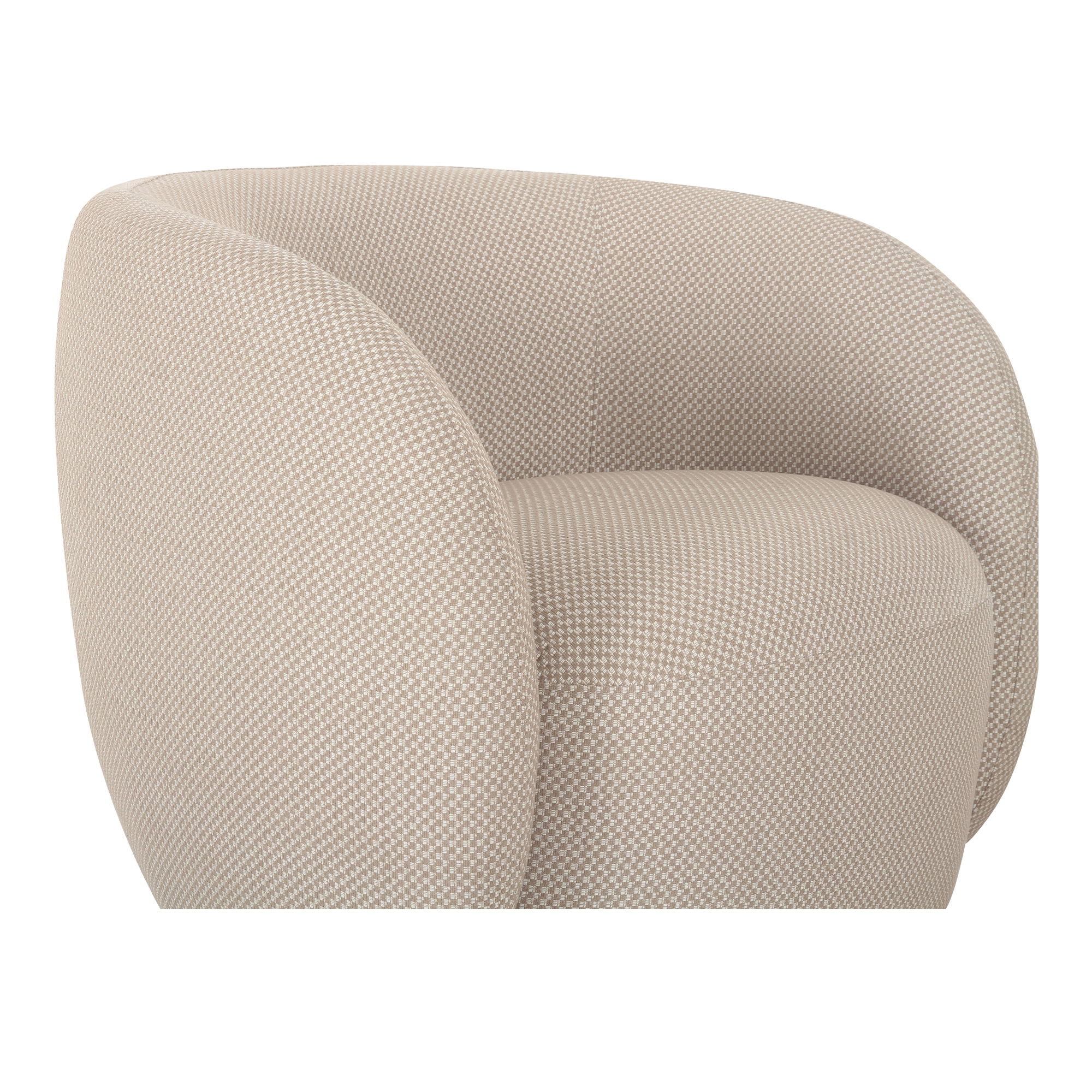 Rae Outdoor Accent Chair Beige Check large image 