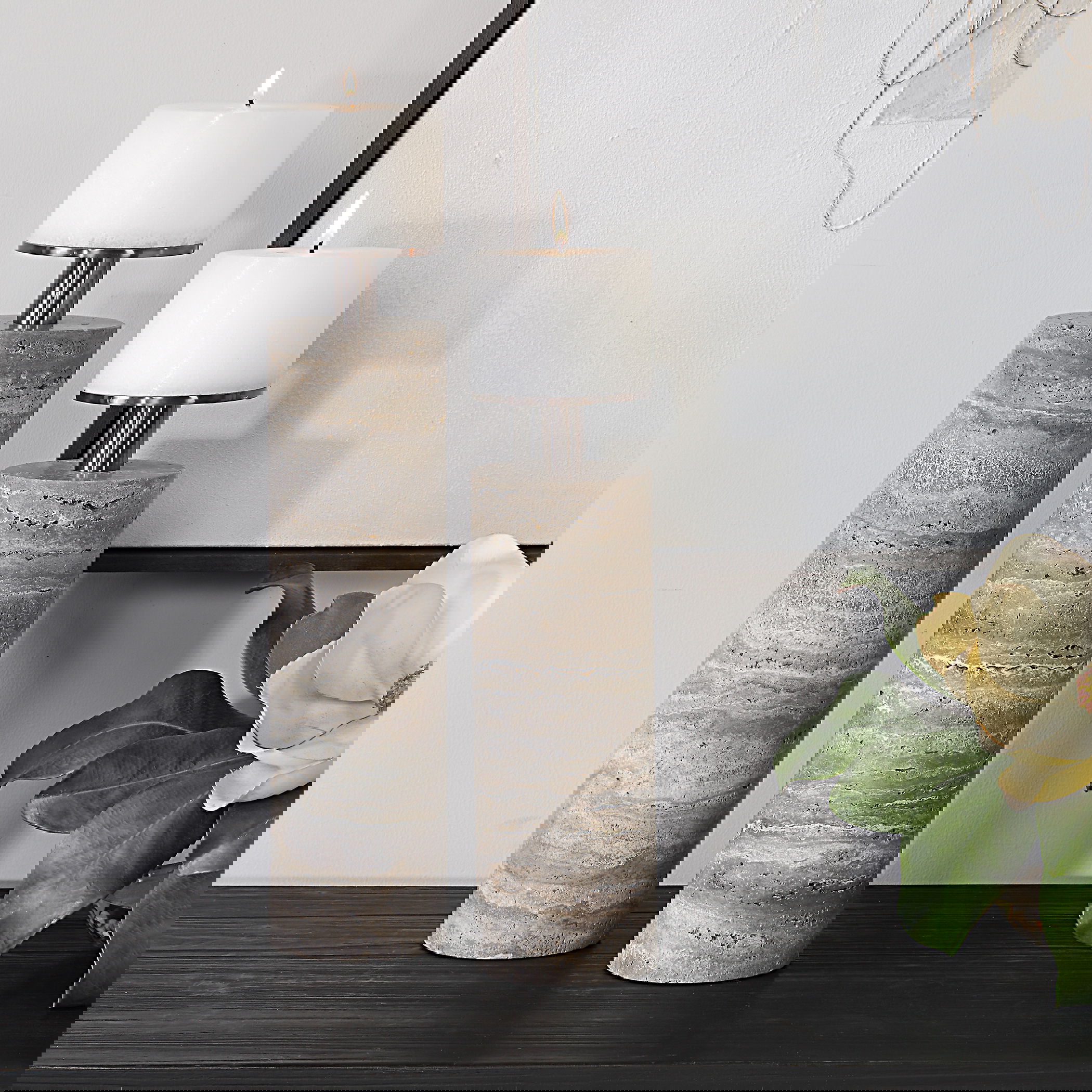 Shadowstone Candleholders Set/2, Decorative by Uttermost, 4" width x 15.5" height x 4" depth View 2