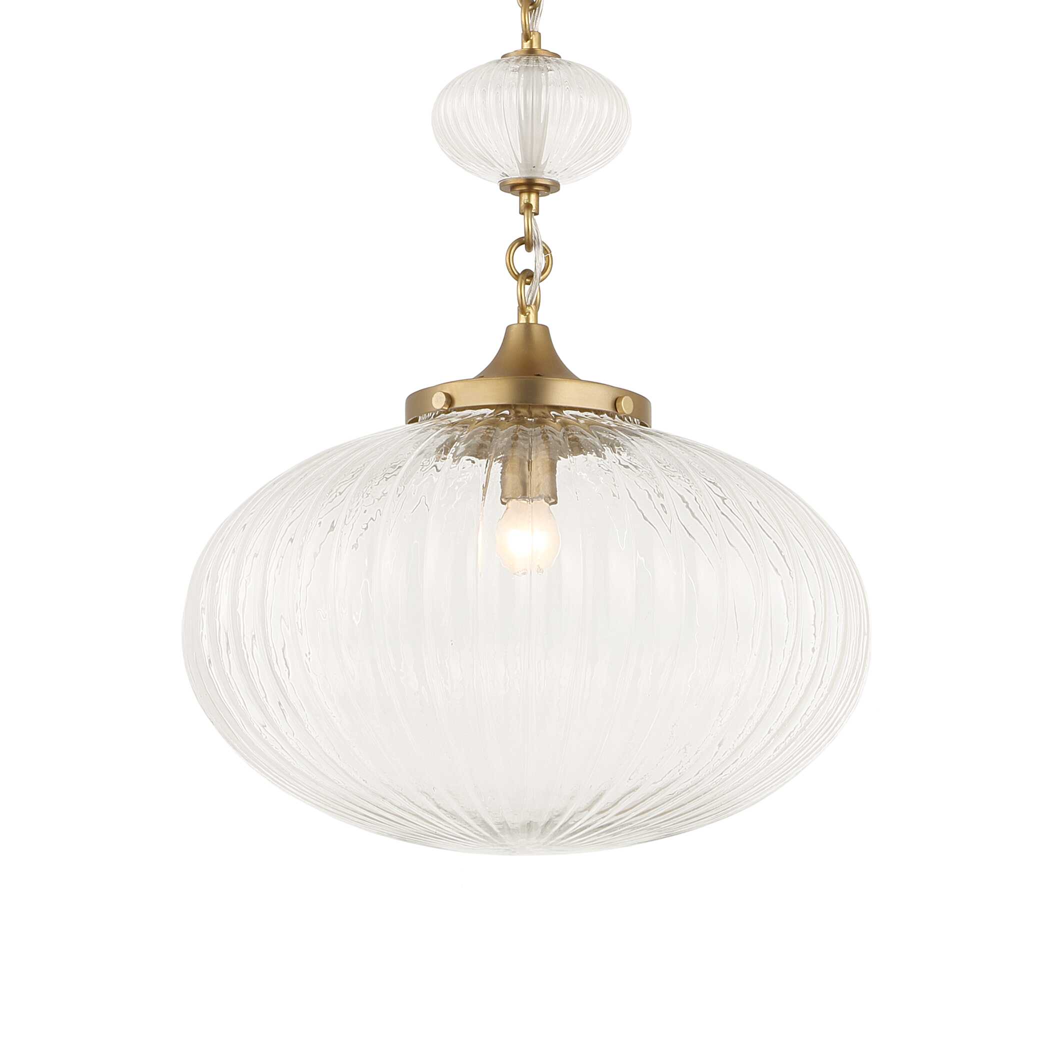 Bellaire 1 Light Glass Shade Pendant, Ceiling Light by Uttermost, 20" height x 16.5" diameter View 5