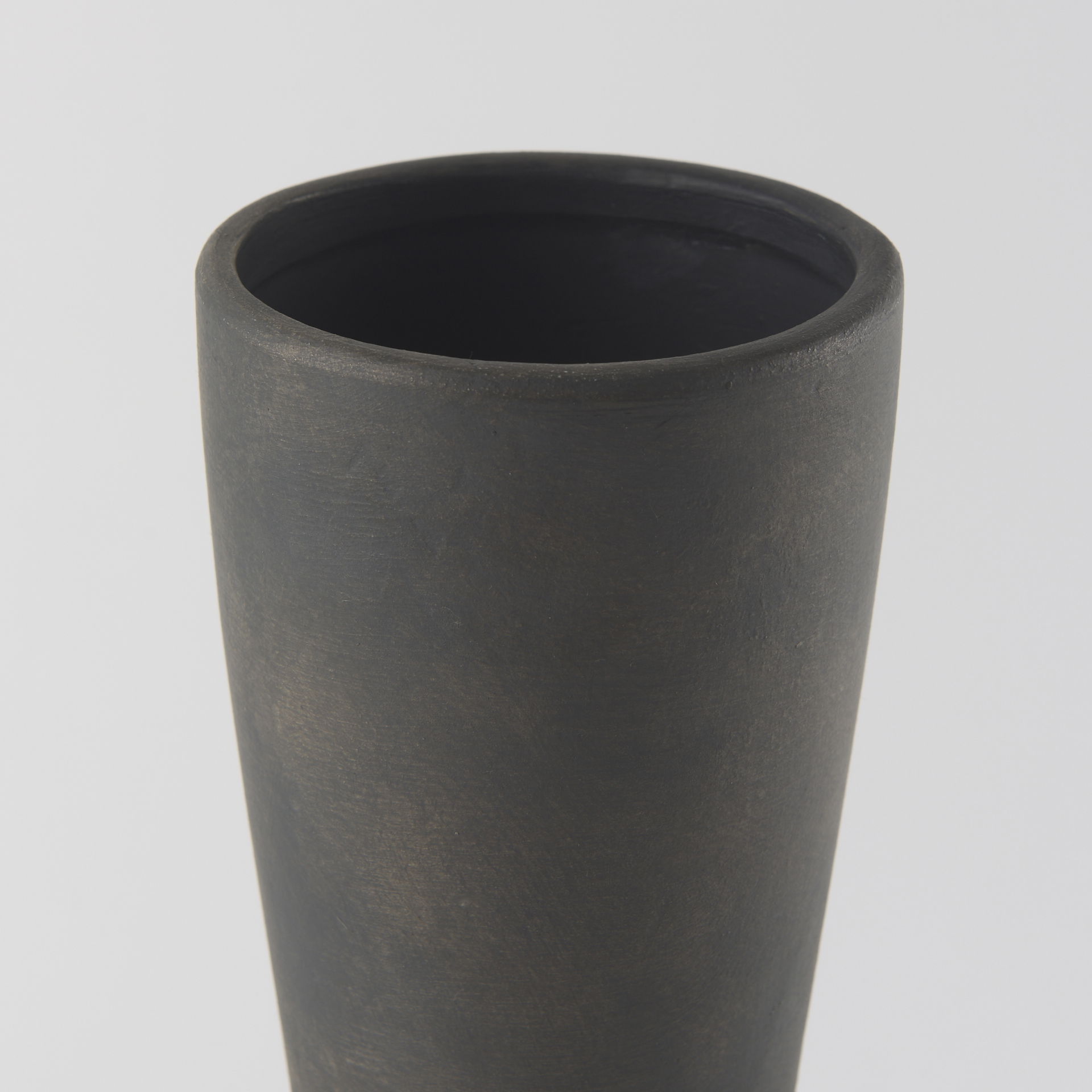 Kaz  Earthy Brown Ceramic Vase, by Mercana, 8.27" length x 3.94" width x 16.73" height View 7