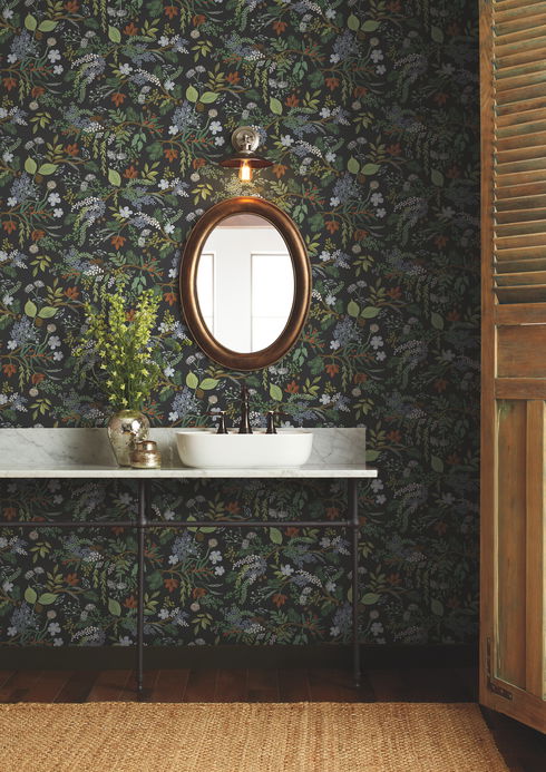 Juniper Forest Black Wallpaper