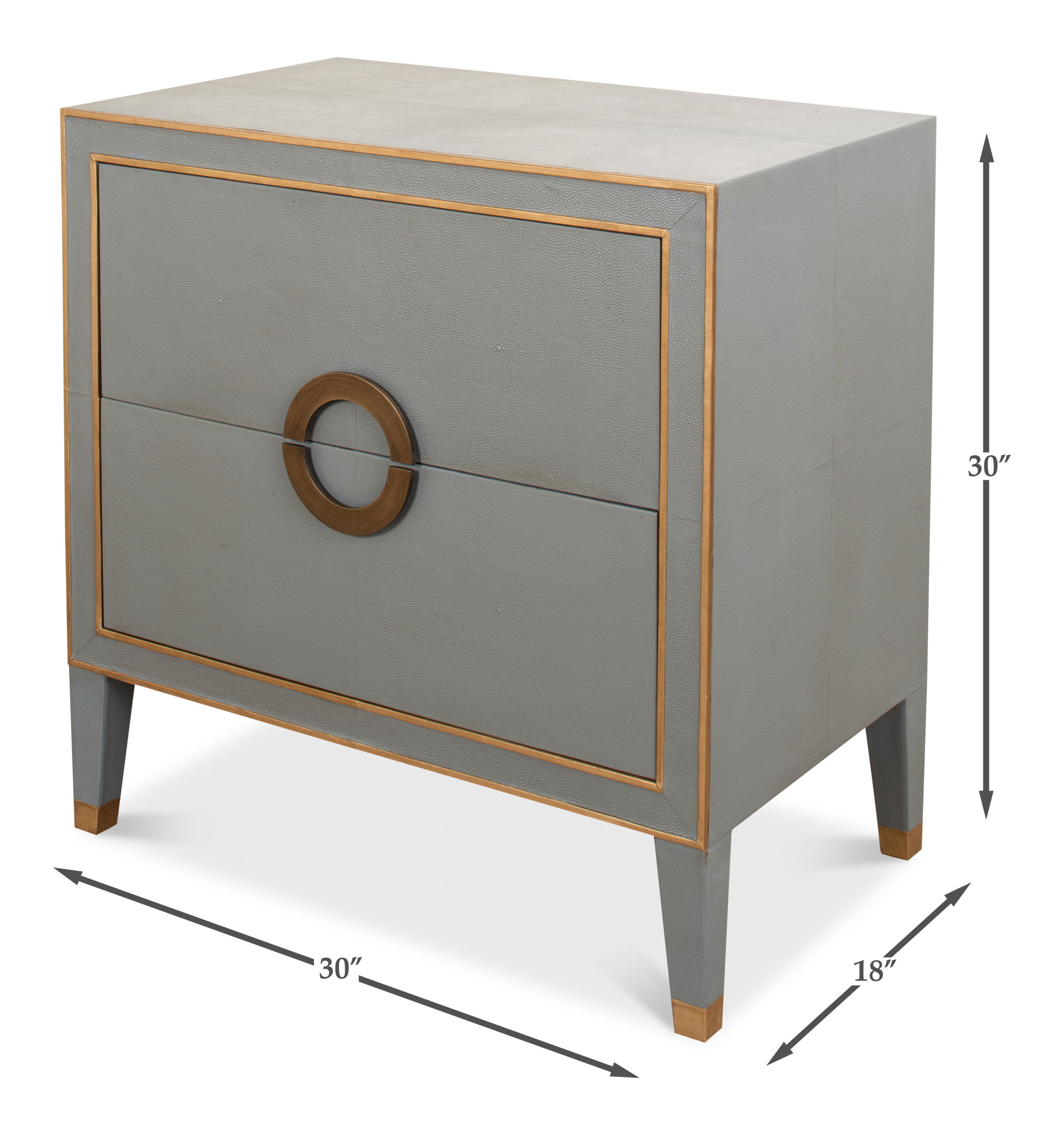 *Gabriella Night Stand, Storm Grey large image 