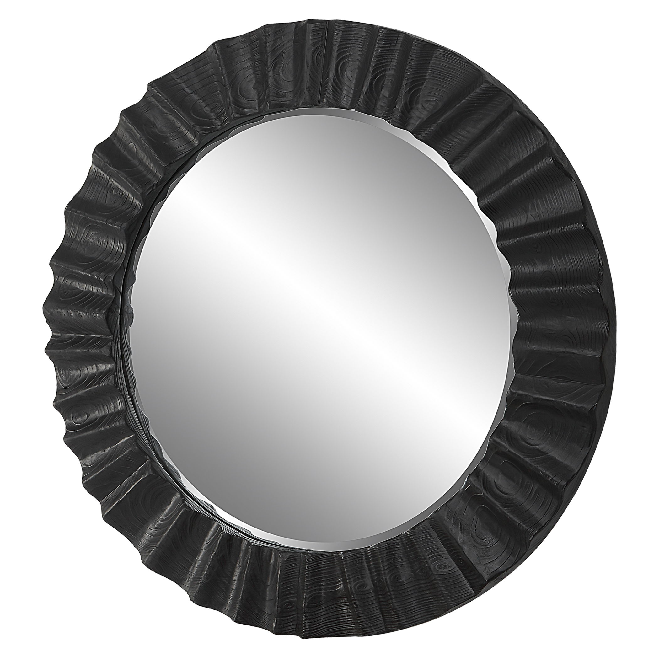 Caribou Dark Espresso Round Mirror large image 